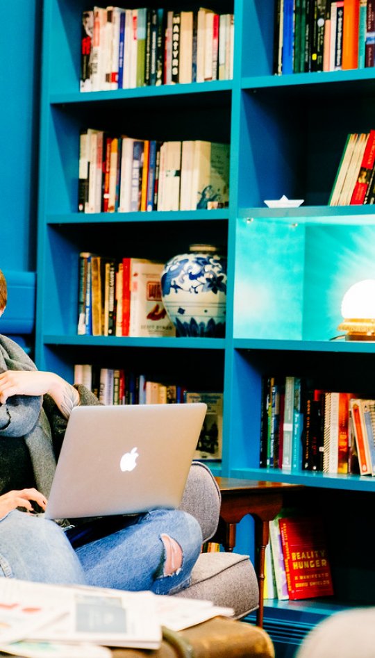 Student in the Lighthouse facility